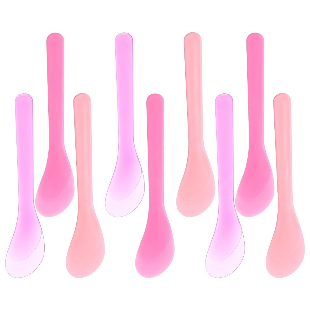 Skincare Pink - 9-Piece Pink Facial Spatula Set for