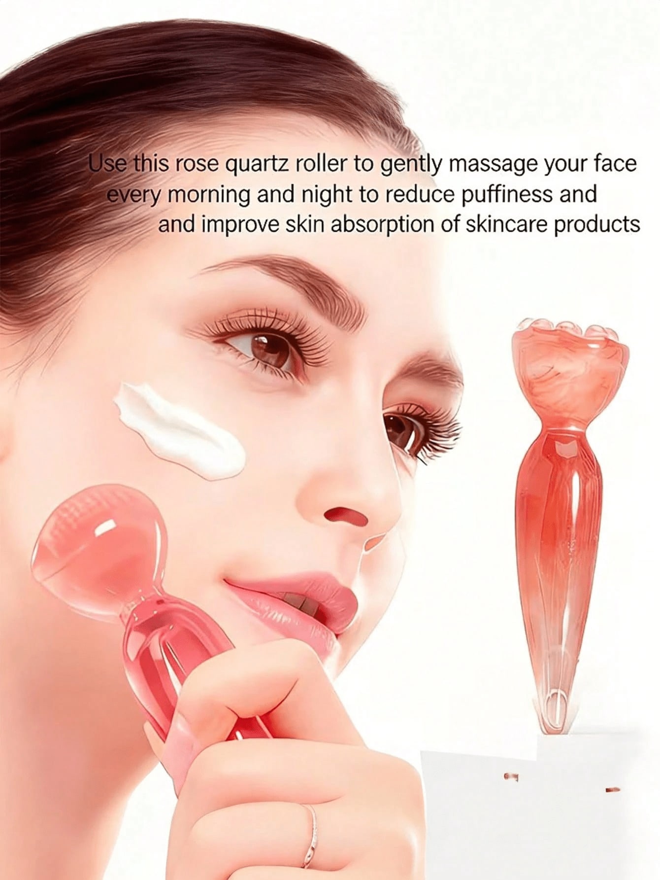 Skincare Pink - 1pc Pink Manual Facial Massage Tool,
