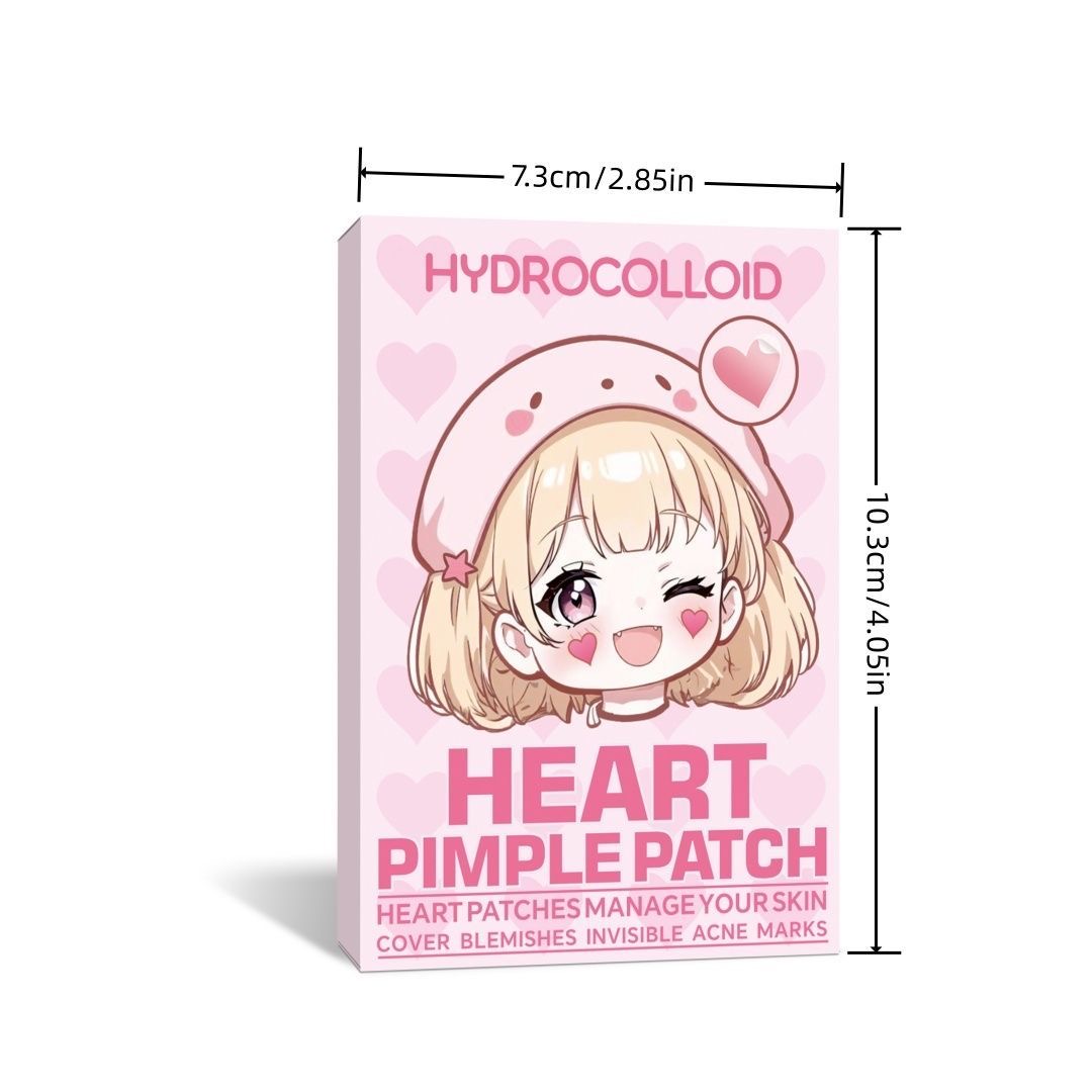 200Pcs Cute Pink Heart Pimple  - Skincare Pink review and price