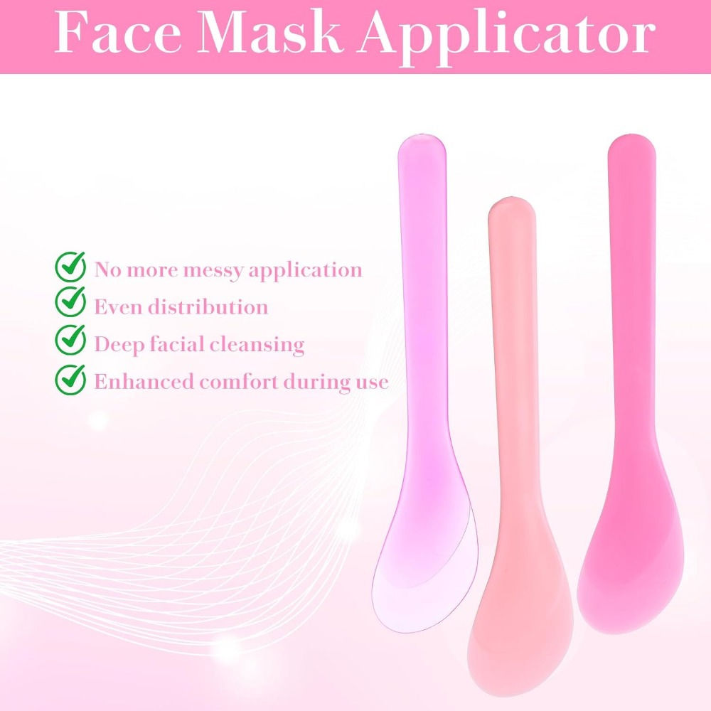 9-Piece Pink Facial Spatula Se - Skincare Pink review and price